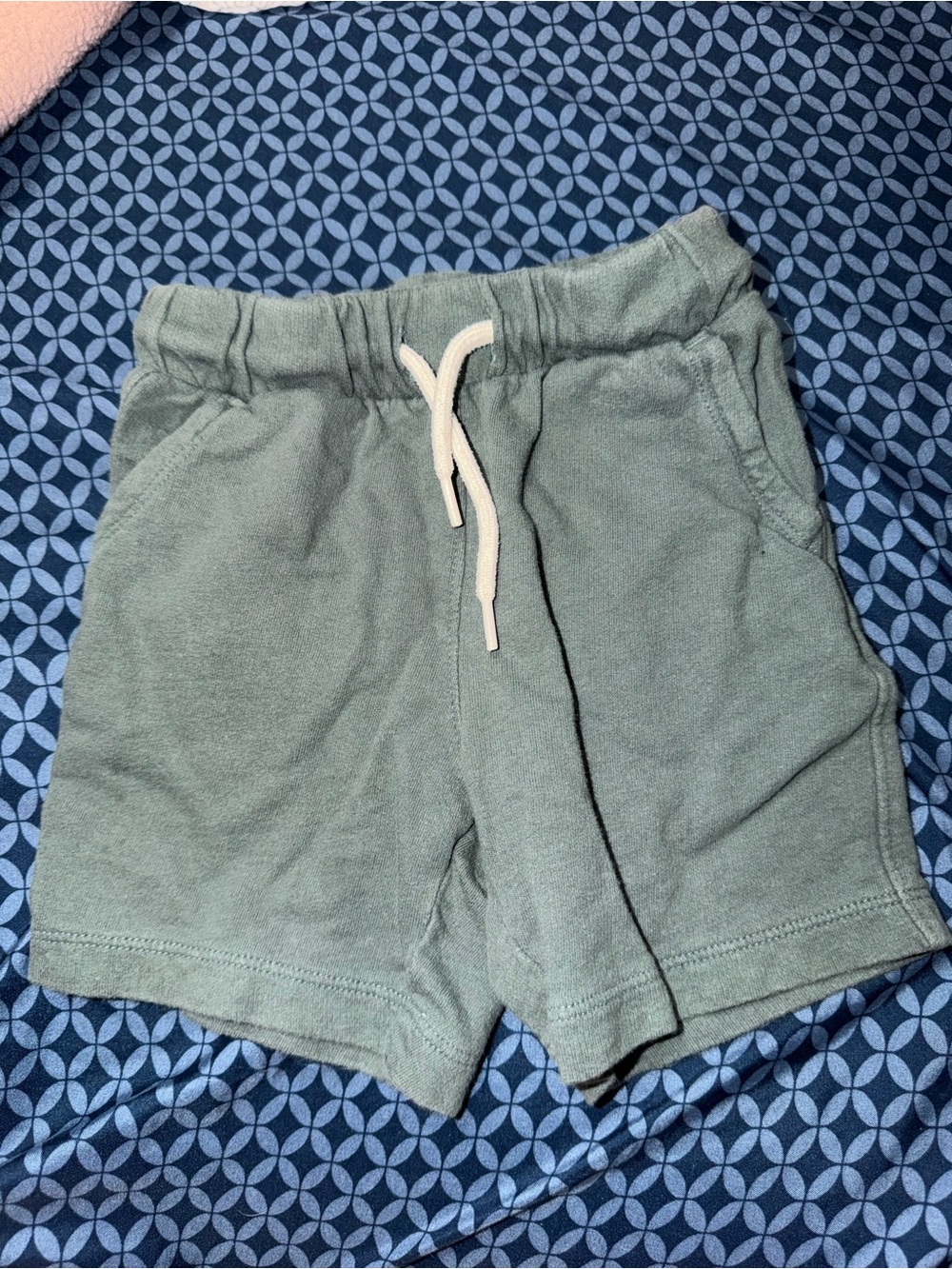 Old Navy Sage Green Pull-On Shorts with White Drawstring